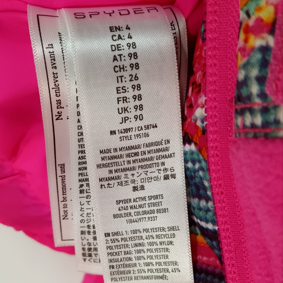 Spyder Girls Friends Forever Sparkle Primaloft Insulated Snow Bibs /Overalls - Picture 14 of 14